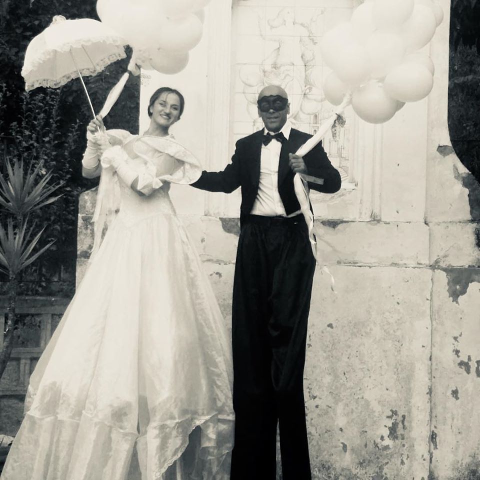 coppia trampolieri sposo / sposa Lecce