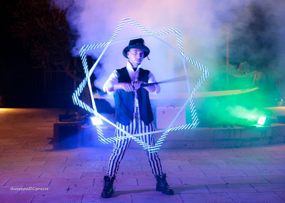Spettacolo giocoleria luminosa