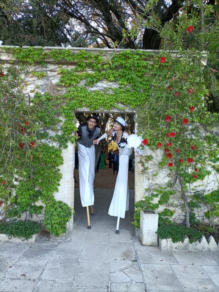 spettacolo ptrampolieri matrimonio Puglia
