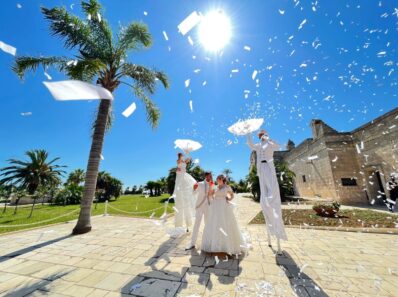 Trampolieri sposo sposa matrimonio Brindisi