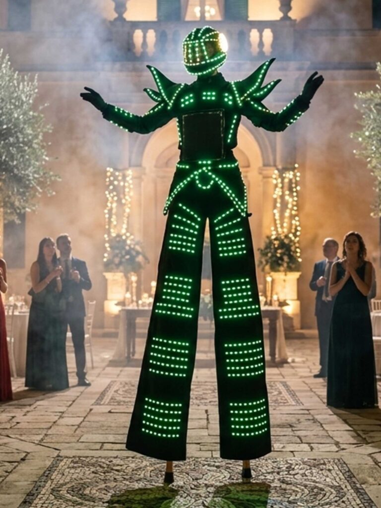 trampoliere-robot-laser-eventi-esclusivi-puglia-matrimonio-artistidistrada